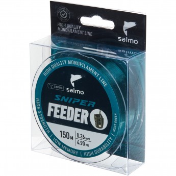 Леска монофильная SALMO SNIPER FEEDER MOSS GREEN 150/026 Леска монофильная SALMO SNIPER FEEDER MOSS GREEN 150/026