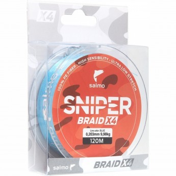 Леска плетёная SALMO Sniper Braid Blue 091/026 Леска плетёная SALMO Sniper Braid Blue 091/026